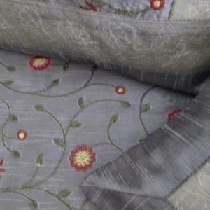 RAW SILK THROW WITH PILLOW AND CUSHION COVERS